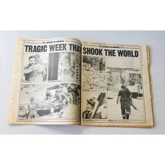 Vintage New York Post September 2001 Edition War WTC Attack on America NYPD FDNY - Picture 7 of 10